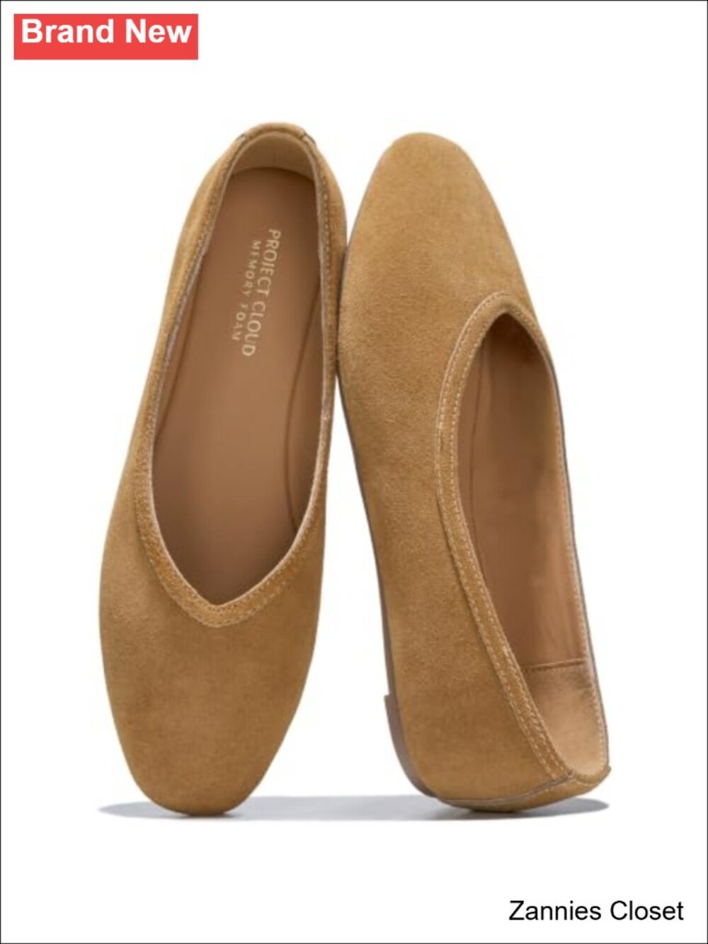 ✨ Genuine Leather Ballet Flats Memory Foam Women's Shoes